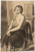 Seated model, deshabillée, mid 1920's