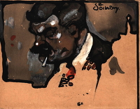 Portrait of John Hassall Smoking
