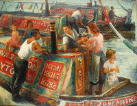 Canal Families, Brentford, circa 1949