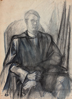 Self Portrait in Graduation Gown