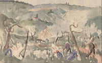 Pastoral scene - Study for mural