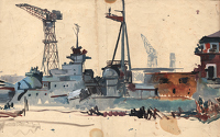Study for The Hipper at Kiel, c. 1945
