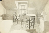 The Artist's bedroom at The Queens...