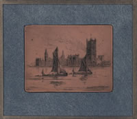 Sailing boats in from of The Houses...