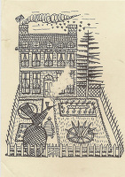 Vignette of stylised house and...
