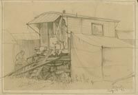 Circus caravan, Leceister, circa 1921