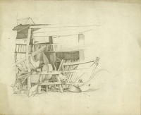 Lean to farm shed with knife grinder...