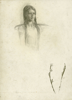 Sheet of studies: Portrait of a...