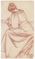 Bessie at her work table, 22.III.1908