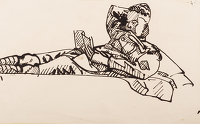 Reclining soldier, circa 1916