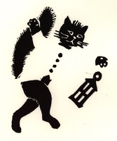 Cat with lantern (before 1940)