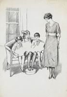 Mother and three children