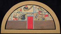 Lunette design for a school mural