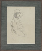 Portrait of Joan Jenner seated