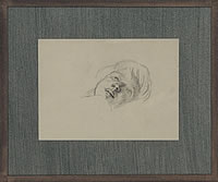 The Artist's daughter Kay restiing