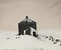 Ruins after a snow storm, c.1970