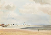 Beach scene, late 1930's
