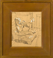 Christine Seated with teddy, circa 1950