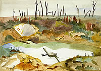 'Thiepval', Pond with shrapnel 1918