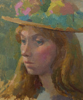Portrait of a young woman with...