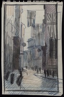 Street scene with Union Jack's