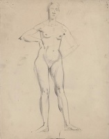 Full length standing nude