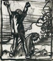 Original design for the woodcut...