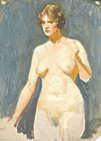 Nude, three-quater length,...