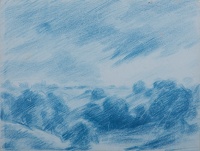 Blue Landscape with Trees