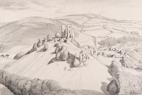 Corfe Castle looking South