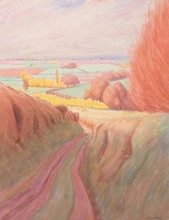 Somerset Lane in Autumn Near Barrington