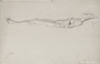 Study of sleeping nude for Jairus'...
