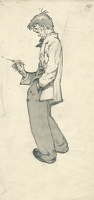 An Art Student Sketching