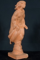 Fleeing woman