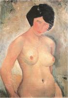 Half lenght nude with gaze averted