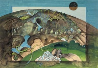 Landscape collage, circa 1970