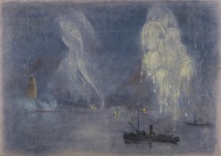 Fireworks over harbour