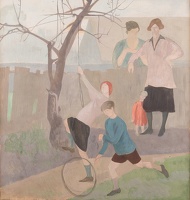 Mothers watching children at play