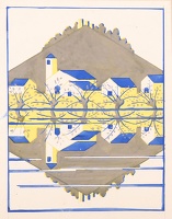 Design with Village Scene
