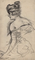 Waist-length study of a model