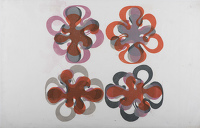 Abstract floral forms, circa 1960