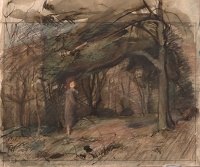 Audrey in a winter glade