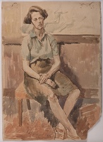 Portrait of a woman seated, 1945