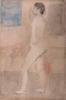 Full length profile view of female...