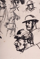 Study of WW1 soldiers, circa 1918