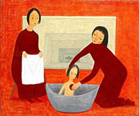 Bathing Baby, circa 1950