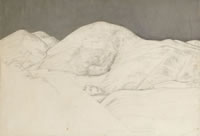 Landscape study for Santisima Trinita