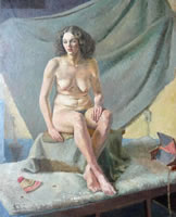 Life Study, Newport School of Art, 1935