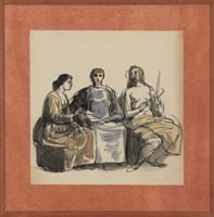 Three seated muses, circa 1930