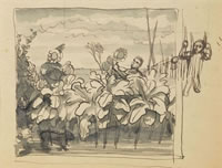 The Artist picking Sunflowers